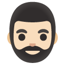 man: light skin tone, beard on Google