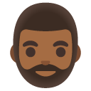 man: medium-dark skin tone, beard on Google