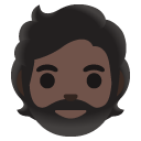 person: dark skin tone, beard on Google