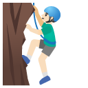 man climbing: light skin tone on Google