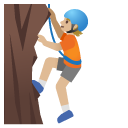 person climbing: medium-light skin tone on Google