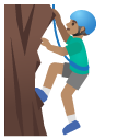 man climbing: medium skin tone on Google