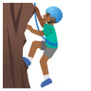 man climbing: medium-dark skin tone on Google