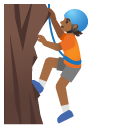 person climbing: medium-dark skin tone on Google