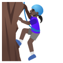 woman climbing: dark skin tone on Google
