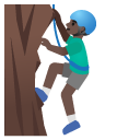 man climbing: dark skin tone on Google