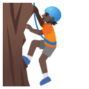 person climbing: dark skin tone on Google