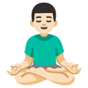 man in lotus position: light skin tone on Google