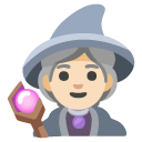 woman mage: light skin tone on Google