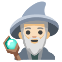 man mage: light skin tone on Google