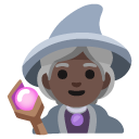 woman mage: dark skin tone on Google