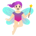 woman fairy: light skin tone on Google