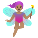 woman fairy: medium skin tone on Google