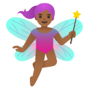 woman fairy: medium-dark skin tone on Google
