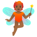 fairy: medium-dark skin tone on Google