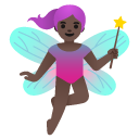 woman fairy: dark skin tone on Google