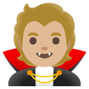 vampire: medium-light skin tone on Google