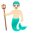 merman: light skin tone on Google