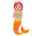merperson: medium-light skin tone on Google