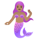 mermaid: medium skin tone on Google