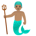 merman: medium skin tone on Google