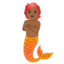merperson: medium-dark skin tone on Google