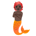 merperson: dark skin tone on Google