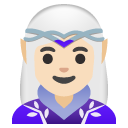 woman elf: light skin tone on Google