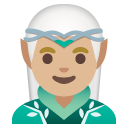 man elf: medium-light skin tone on Google