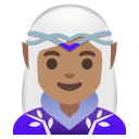 woman elf: medium skin tone on Google