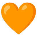 orange heart on Google