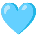 light blue heart on Google