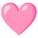 pink heart on Google