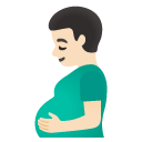 pregnant man: light skin tone on Google