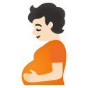 pregnant person: light skin tone on Google