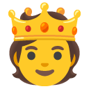 person with crown on Google