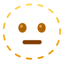 dotted line face on Google