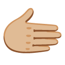 rightwards hand: medium-light skin tone on Google