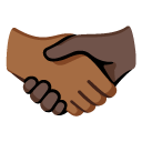 handshake: medium-dark skin tone, dark skin tone on Google