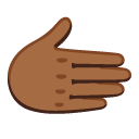 rightwards hand: medium-dark skin tone on Google