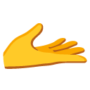 palm up hand on Google