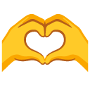 heart hands on Google