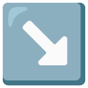 down-right arrow on Google