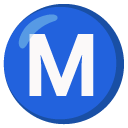 circled M on Google