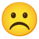 frowning face on Google