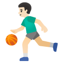 man bouncing ball: light skin tone on Google
