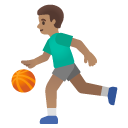 man bouncing ball: medium skin tone on Google