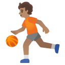 person bouncing ball: medium skin tone on Google