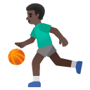 man bouncing ball: dark skin tone on Google