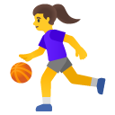 woman bouncing ball on Google